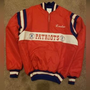 Vintage De Long size L New England patriots pullover bomber jacket